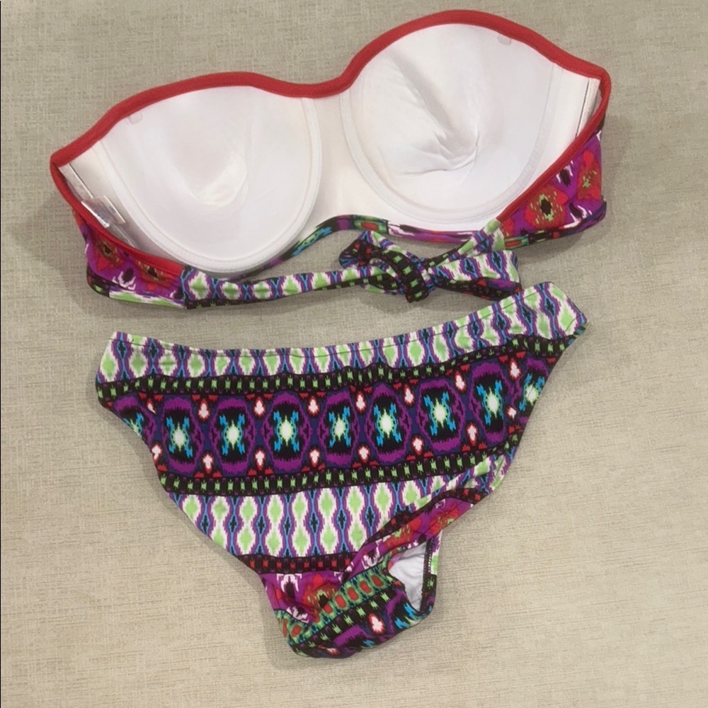 Colorful Patterned Bikini Set - Picture 2 of 4